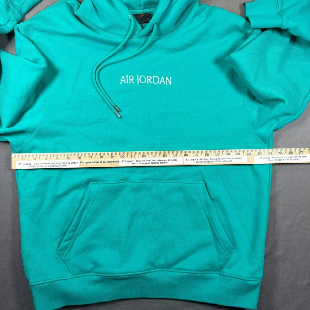 Jordan Air Jordan Mens XL Teal Pullover Hoodie Embroidered Logo Casual Athletic